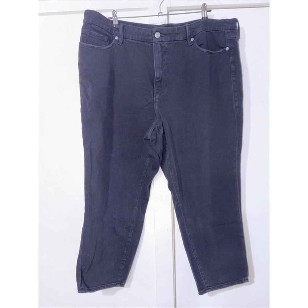Good American Jeans Plus Size 18 Blk Girlfriend Factory Destress New‎ NWOT $245